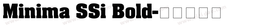 Minima SSi Bold字体转换
